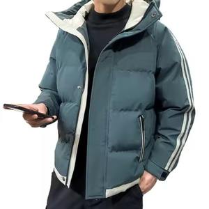 Veste matelassée coupe-vent OEM pour homme, capuche amovible personnalisée, imprimé épais, veste d'hiver de haute qualité pour homme - Product Image 3