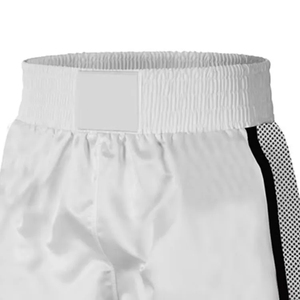 Shorts de boxe blancs pour hommes, respirants, à séchage rapide, légers, en polyester, pour l'entraînement aux arts martiaux, coupe classique, taille adulte pour la boxe - Product Image 5