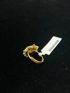Golden Hand Shape 925 Sterling Silver <b>Gold</b> Plated Moissanite <b>Vintage</b> Cocktail <b>Ring</b> for Women's Wedding Gift - Product Image 2