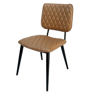 Table à manger ronde moderne CBBA106 avec 4 chaises en chêne, coussins confortables en similicuir pour la maison ou l'hôtel - Product Image 3