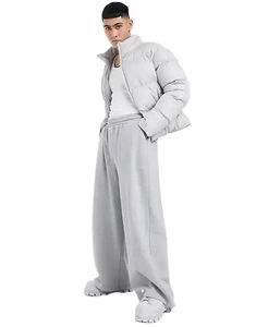 Joggers surdimensionnés pour hommes, en coton doux, pantalons de survêtement relax avec taille élastique et poches - Product Image 1