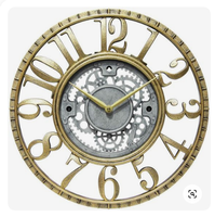Horloge murale en quartz métallique minimaliste contemporaine, motif abstrait, sonnerie horaire, double alarme, couleur personnalisée pour salon