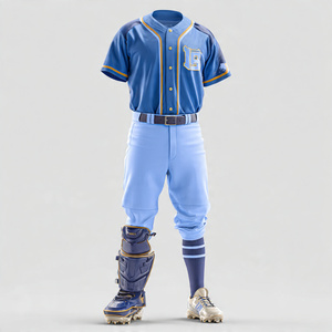 Pantalones de Béisbol Holgados para Hombre, Uniformes de Béisbol Personalizados con Líneas a Rayas, Uniforme de Béisbol de Alta Calidad con Botones - Product Image 3