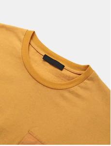 Camiseta Extra Grande Personalizada 100% Algodón para Hombre, Manga Corta, Cuello Redondo, con Bolsillo, Ropa Casual de Verano - Product Image 3