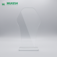 Trofeo Acrílico Grabado y Pulido Horizon Curve, Impresión Tipográfica, Premios Corporativos, Reconocimiento a Empleados, Deportes, Mukesh