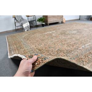 Tapis en laine vert beige classique 9.3X13 pieds fait à la main turc Patchwork Rectangle couloir Design pour les adolescents vivants tapis de chevet en latex - Product Image 5