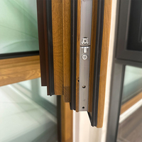 Ventanas de Aluminio con Revestimiento de Madera, Estilo Europeo, Personalizadas por Huasin, con Arco de Vidrio Doble, Certificación NFRC, Apertura Interior