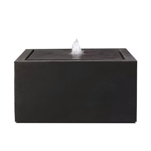 Fuente de Agua Eléctrica Rectangular de Aluminio Negro Resistente a la Intemperie para Jardín y Patio, Venta al Por Mayor de Fábrica - Product Image 1