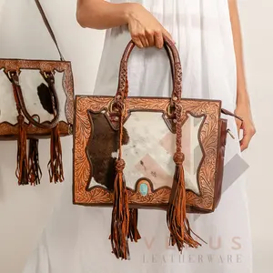 El hazırlanmış dana Tooled oyma daire şekli güzel yeşil takım çapraz vücut fermuar yakın moda askılı çanta