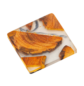 Posavasos de madera y resina de precio competitivo Material de alta calidad Posavasos en blanco resistente al calor calidad superior - Product Image 1