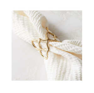 แหวนผ้าเช็ดปากทองเหลืองดูหรูหรา ของตกแต่งบ้าน ที่วางผ้าเช็ดปากร้านอาหาร คุณภาพสูง ราคาถูก - Product Image 1