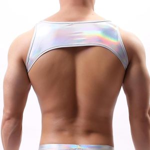 Top corto atlético de verano para hombre, camiseta informal ajustada de microfibra para entrenamiento de gimnasio, estilo de moda - Product Image 2