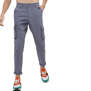 กางเกงคาร์โก้สีเทา น้ำหนักเบา ระบายอากาศดี มีหกกระเป๋า สำหรับผู้ชาย รับสกรีนโลโก้ เอวกลาง สไตล์ลำลอง คุณภาพสูง กางเกงอเนกประสงค์สำหรับกิจกรรมกลางแจ้ง - Product Image 6