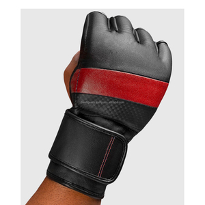 Guantes de MMA de Cuero Personalizados de Alta Calidad, Transpirables, Ligeros, de Medio Dedo, con Cierre de Gancho y Bucle, Antideslizantes y Ajustables - Product Image 1
