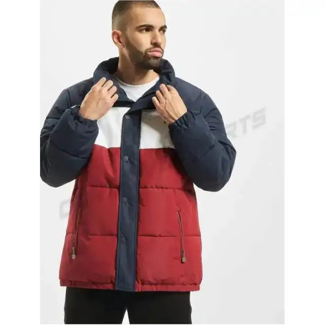 OEM Design Personalizado Com Capuz Jaqueta Aquecida Puff Casaco Acoplado Bolha de Inverno Personalizado Homens Puffer Jacket