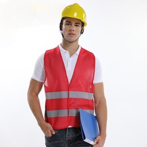 Lot de 5 gilets en maille légère gilet de sécurité réfléchissant haute visibilité jaune fluo avec velcro pour hommes et femmes utilisation au travail en plein air - Product Image 6