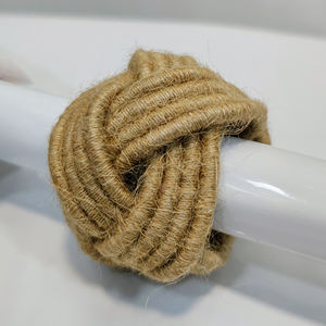 Anneau de serviette en jute naturel 2026, porte-serviettes en corde brune fait main de qualité supérieure pour l'élégance des mariages et des fêtes - Product Image 4