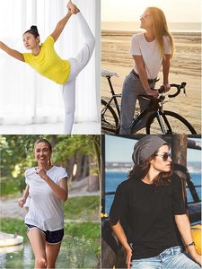 Logo personnalisé impression à manches courtes coton t-shirts été nouveau surdimensionné solide t-shirts décontracté femmes t-shirts/OEM femmes - Product Image 5