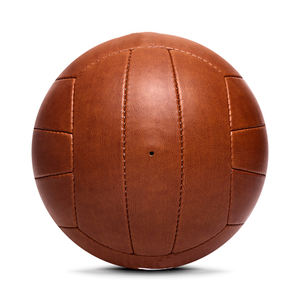 ลูกบอลฝึกกีฬาฟุตบอลเย็บด้วยมือหนัง PU แบบวินเทจพิมพ์ลายโลโก้ได้ตามต้องการ - Product Image 3