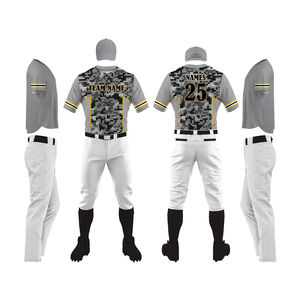 Venta caliente Hombres Uniforme de béisbol Uniforme de diseño de etiqueta privada Etiqueta privada Su propio diseño Conjuntos de Jersey y pantalón de béisbol - Product Image 1