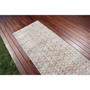 Alfombra Vintage Estilo Runner, Alfombra Turca de 2.5x6.7 pies, Alfombra Oriental Azul de Lana - Product Image 3