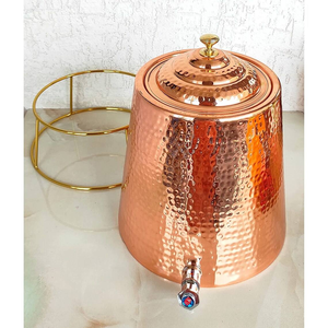 Handmade Polished Copper Water <b>Dispenser</b> Traditional & Modern Manual Home Kitchenware Office Party Restaurant Saniya Handicraft - Product Image 4