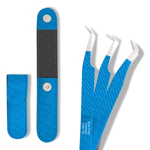 Pinzas de Alta Precisión de Acero Inoxidable para Extensión de Pestañas con Agarre de Diamante, 1 Pieza, Empaque en Bolsa, Logotipo Personalizado - Product Image 4