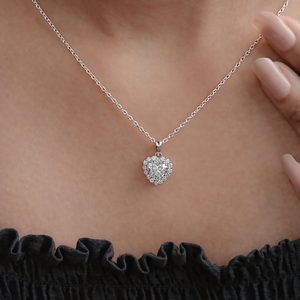 1CT ที่สง่างามของผู้หญิงรูปหัวใจห้องแลปปลูกเพชรเม็ดเดี่ยวรัศมีจี้ชุบทอง14K เครื่องประดับครบรอบปี - Product Image 4