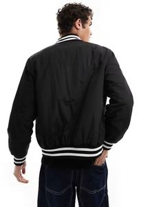Chaqueta universitaria de diseño personalizado para hombre, chaqueta bomber con mangas de cuero, bordado de chenilla, chaqueta universitaria de béisbol Letterman Varsity - Product Image 2