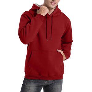 Vente en gros de sweat-shirt uni de haute qualité avec logo pour homme 380-480gsm sweat-shirt à capuche en coton mélangé polaire surdimensionné personnalisé pour hommes - Product Image 6