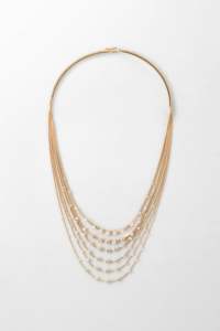 Collier minimaliste en or 18 carats avec diamants Star Lab, bijoux pour femme à porter au quotidien, DIAMANTS SUR COLLIER À CHAÎNES MULTIPLIÉES - Product Image 2