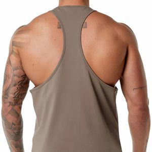 Men's Mocha Stringer 94% Cotton 6% Spandex Relaxed Fit <b>Sweat</b>-Wicking Breathable Low Cut Neckline Open Racerback Stepped Hem - Product Image 6