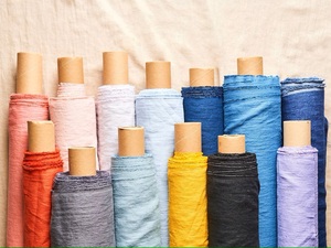 Venta al por mayor 115 ''/292cm Extra ancho 100% tela de lino tejido liso textil para el hogar para ropa de cama cortinas niños niñas vestidos industriales - Product Image 4