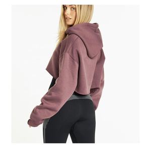 Sudadera Corta Extra Grande de Felpa Francesa para Mujer, Personalizable con Logotipo OEM, para Deportes de Invierno, Gimnasio, Algodón, Lisa - Product Image 2