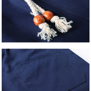 Pantalones cortos de algodón de verano, pantalones cortos informales sueltos para hombre, pantalones cortos Bermudas de talla grande con cordón en blanco y negro 2026 - Product Image 6