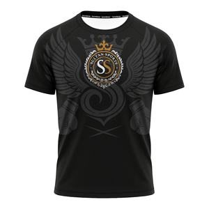 Personnalisé 100% Polyester Coton Boxe Sports Gym Chemise D'entraînement À Séchage Rapide Et Respirant Solide Avant Logo Conception Vierge-Sultan Boxing - Product Image 2