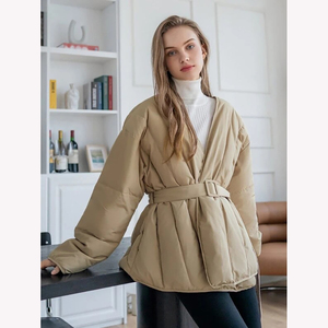 แจ็กเก็ตปลาปักเป้าสำหรับผู้หญิงสีทึบมีโลโก้ตามสั่งสำหรับฤดูหนาว - Product Image 5