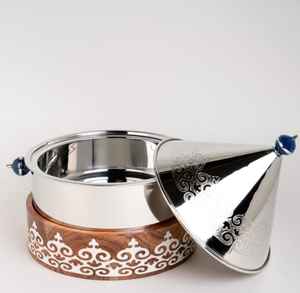 New Casserole <b>Food</b> <b>warmer</b> Ramadan Special Wooden Base Handmade Design <b>Server</b> Casserole Pot For Party <b>Buffet</b> Wedding Hotel Usage - Product Image 2