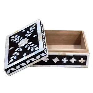 Elegante y Atractivo Joyero con Incrustaciones de Hueso, Joyero de Resina Hecho a Mano, Caja de Almacenamiento de Joyas, Diseño Especial para Fiestas y Eventos - Product Image 3