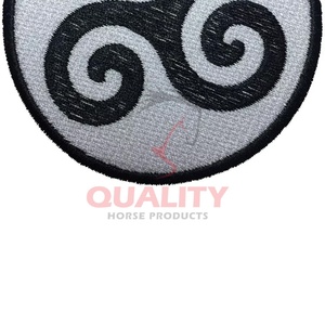 Premium Quality Custom Embroidered Letter Badges Iron-On Logo Embroidered Flower Shape Badges for Hats Heat Press Fashion Badges - Product Image 5