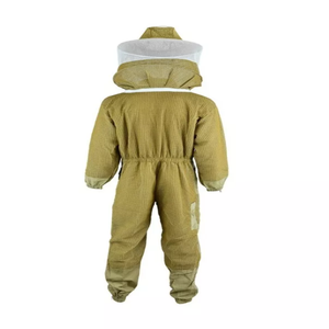 Combinaison d'apiculture médicamenteuse en coton kaki avec capuche en voile Protection complète du corps pour hommes femmes - Product Image 2