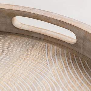 Bandeja DE SERVICIO DE MADERA personalizada, Plato decorativo respetuoso con el medio ambiente para cocina, comedor y decoración del hogar - Product Image 4