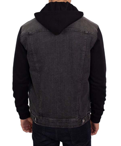 Veste en jean vintage d'hiver pour homme de style luxe OEM avec logo personnalisé, écologique et coupe-vent, streetwear - Product Image 3