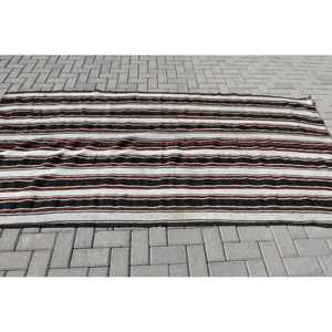 พรมตุรกีขนาดใหญ่ 9.1x4.6 ฟุต พรมวินเทจ พรมขนสัตว์ลายสัตว์สีดำ - Product Image 1
