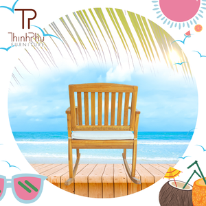 ผลิตภัณฑ์ KD เก้าอี้โยกไม้สำหรับในร่มกลางแจ้งสำหรับห้องนอนห้องนั่งเล่นสวนโรงงานเวียดนามเฟอร์นิเจอร์สำหรับโรงแรมวิลล่า - Product Image 5