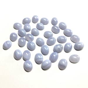 Vivaaz Gems AAA Grade High 10x12mm Cabochon ovale en agate de dentelle bleue naturelle Pierre semi-précieuse certifiée IGI Vente en gros - Product Image 4