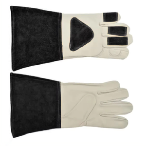 Gants de soudage Tig vendre des gants de travail cuir de vachette de haute qualité résistant à la chaleur protection peau de chèvre argon sécurité - Product Image 3
