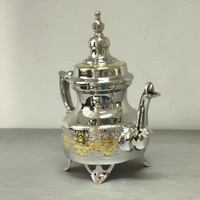 Nouvelle Arrivée Théière/Cafetière en Laiton Faite à la Main Style Marocain, Finition Bicolore, Écologique, Durable, Qualité Alimentaire, Portable