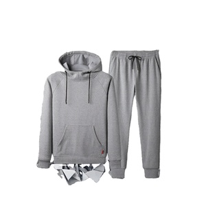 ชุดวอร์มผ้าฝ้ายคุณภาพสูงสำหรับผู้ชาย ชุดกีฬา เสื้อฮู้ด กางเกงจ็อกเกอร์ ชุดเซ็ตฤดูใบไม้ร่วง ป้องกันไฟฟ้าสถิต - Product Image 3