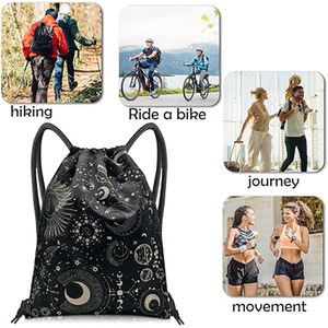 Oxford <b>Drawstring</b> <b>Bag</b> <b>Large</b> Capacity Water-Resistant Bucket Pack for Travel Outdoor - Product Image 2